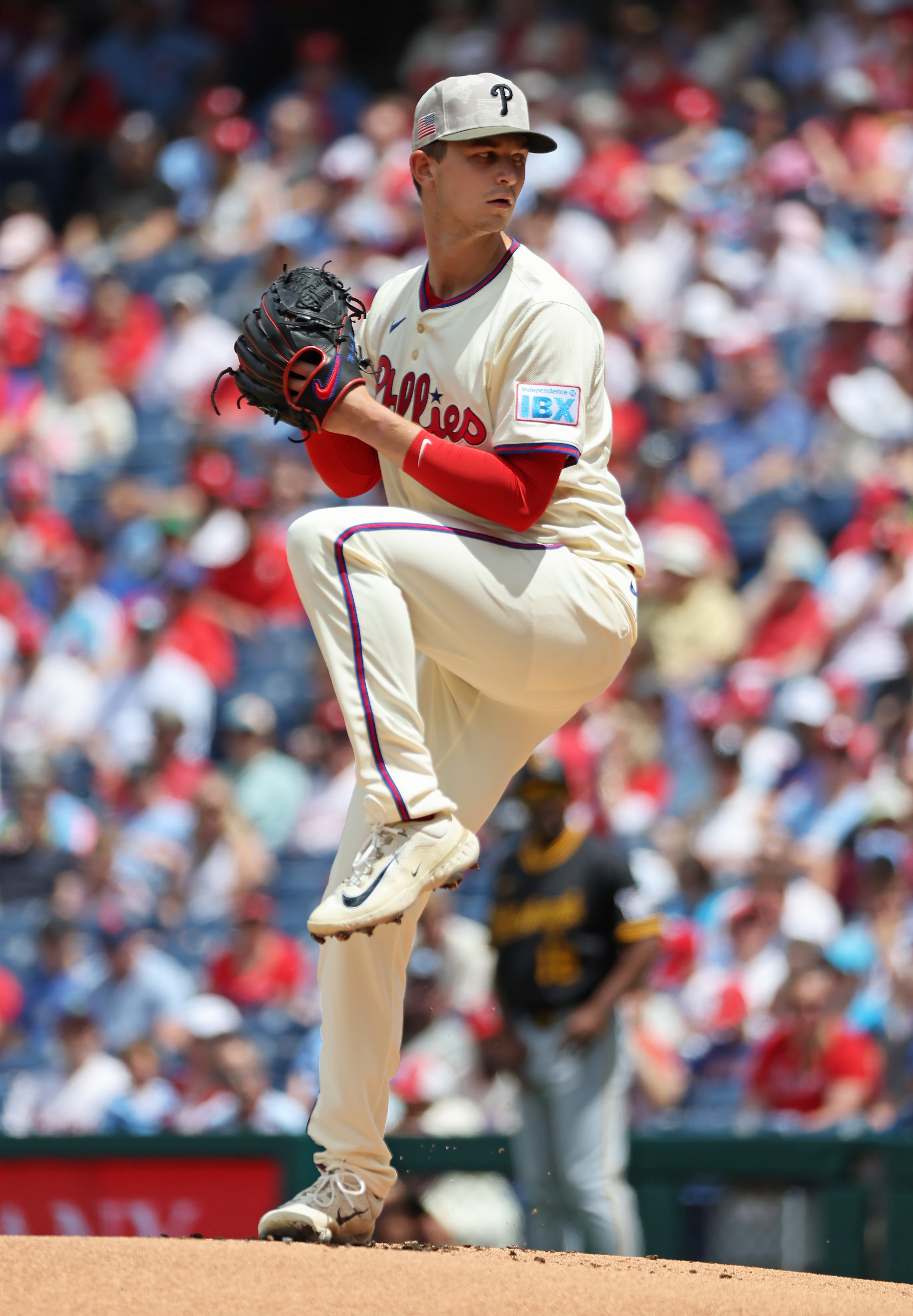 PHILADELPHIA, PENNSYLVANIA – MAY 18: Mick Abel #40 of the Philadelphia Phillies, in his major league debut, throws a pitch in the first inning during a game against the Pittsburgh Pirates at Citizens Bank Park on May 18, 2025 in Philadelphia, Pennsylvania. The Phillies won 1-0. (Photo by Hunter Martin/Getty Images)